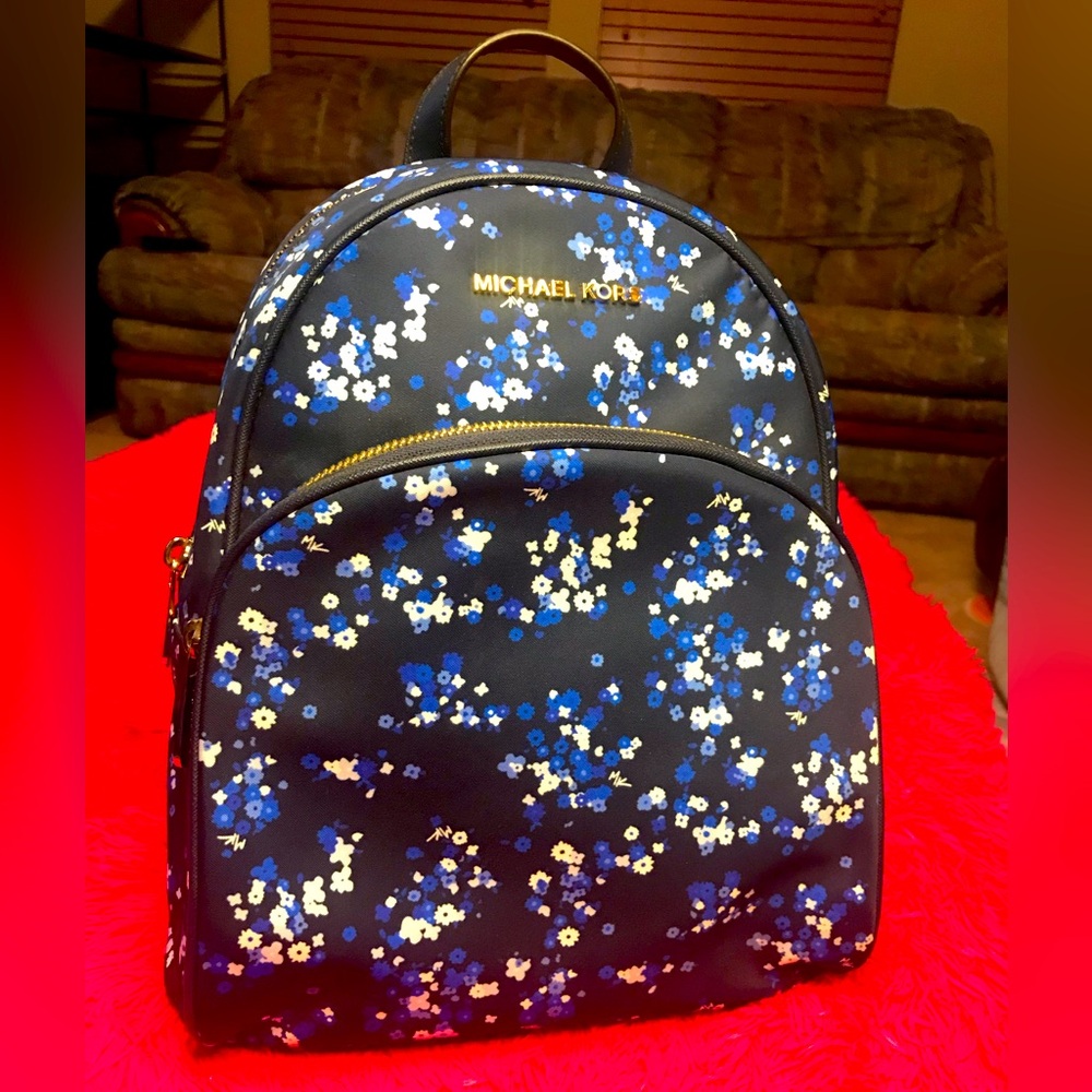 Micheal Kors floral abbey backpack
